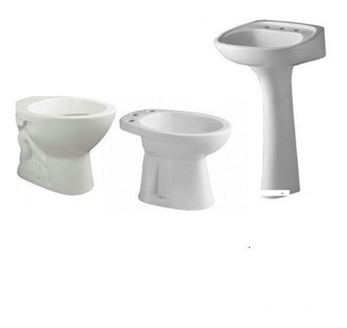 Imagen 1 de 6 de Juego Ferrum Andina Lavatorio Columna Inodoro Y Bidet