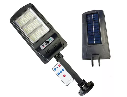 Foco Luz Led Solar Sensor Movimiento + Soporte + Control