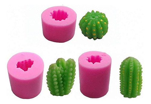 Paquete Moldes De 3 Moldes Para Velas De Cactus  Cactus Mold