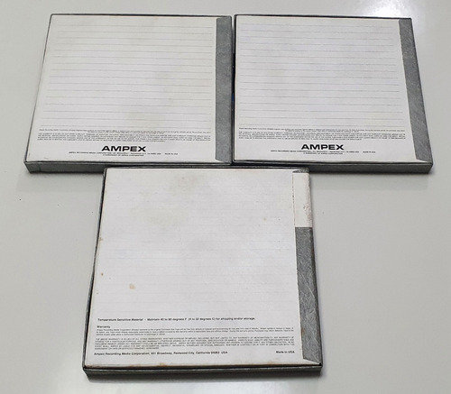 Imagem 2 de 4 de 3x Fita Gravador Rolo Ampex 456 Grand Master Studio Plastico