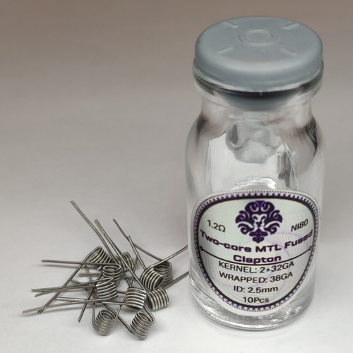 10pz Mtl Fused Clapton 1.2ohm Resistencias Coil Nichrome