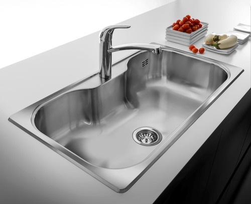 Imagen 3 de 4 de Bacha Johnson Luxor Si85 Inox + Griferia Peirano Cuina Cheff
