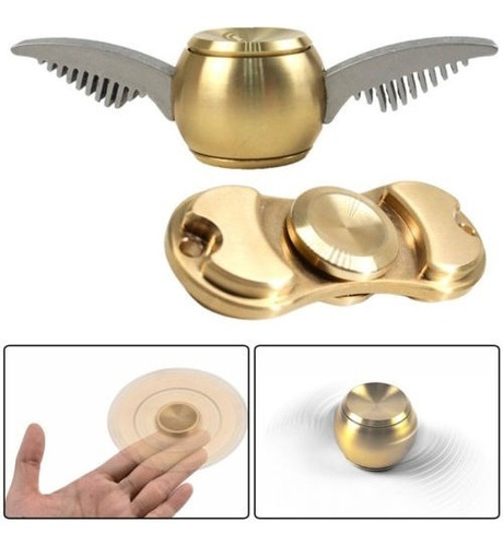 Spinner De Mano De Harry Potter Snitch De Oro + Latón Cobre 