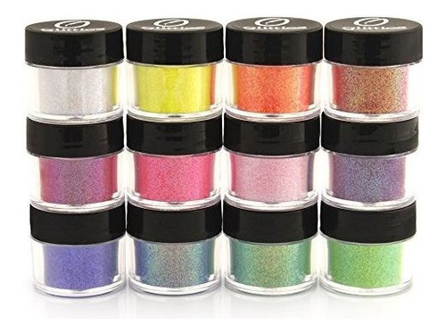 Glitties - (12pk) - (.008  ) - Kit De Polvo De Brillo Fino I