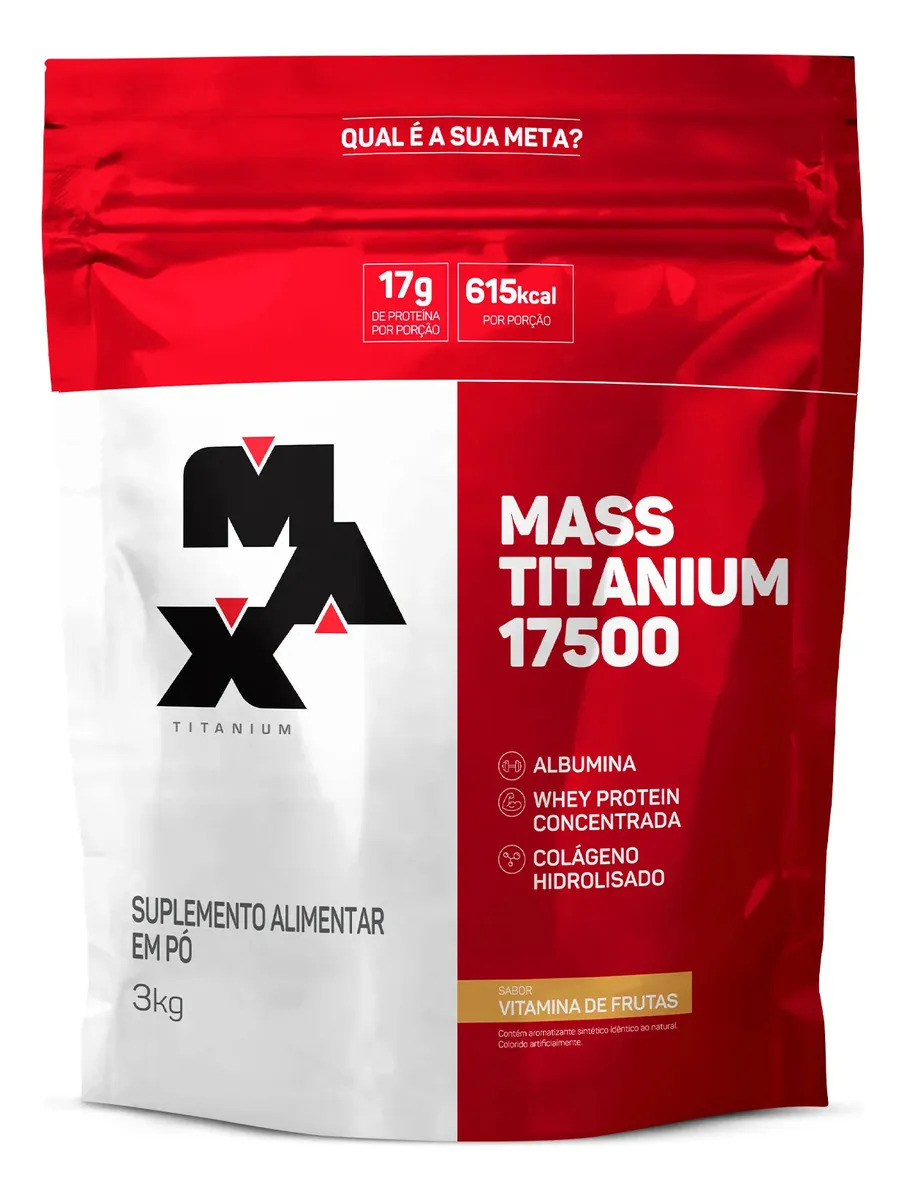 Hipercalórico Mass Titanium 17500 3kg - Max Titanium