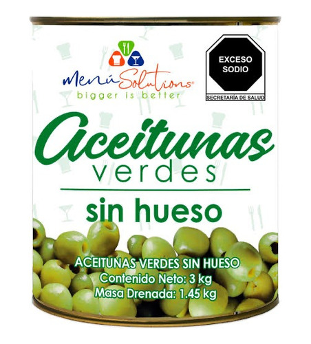 Aceitunas Verdes Españolas Deshuesadas 3 Kg