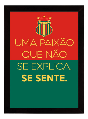 Sampaio Corrêa, Bolívia Querida, Fut, Quadro Moldura 33x24cm