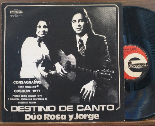 Duo Rosa Y Jorge - Destino De Canto - Lp Año 1978 Folklore