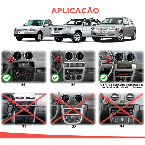 Imagem 7 de 8 de Moldura Painel 2 Din Multimidia Dvd Mp5 Gol G4 Prata