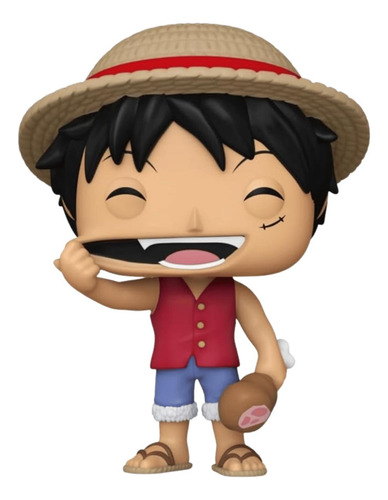 Boneco Funko Pop! One Piece Luffy Com Carne Clássico 1771
