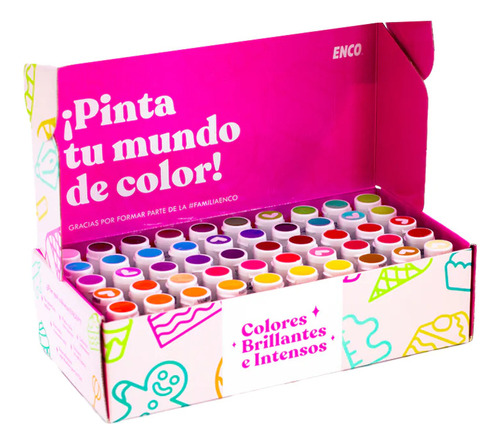 Kit 50 Colores Comestibles En Gel Enco Pt-920010 
