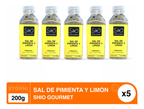 Sal De Limon Y Pimienta Pack X5u Shio Gourmet Por Mayor