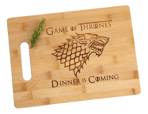 Game Of Thrones Dinner Is Coming - Tabla De Cortar De Madera