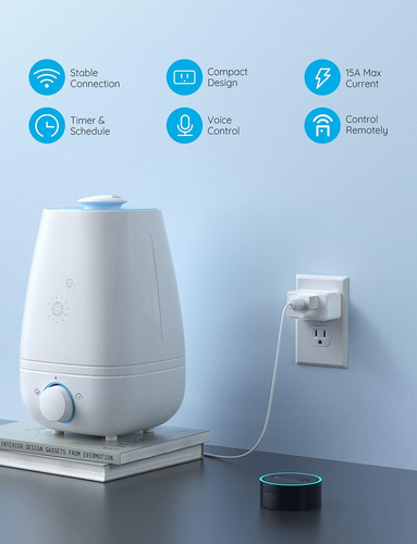Govee Smart Plug 15a, Wifi Bluetooth Outlet 1 Paquete Funcio