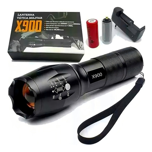 Lanterna Tática Profissional Luz Led Alta Luminosidade X900