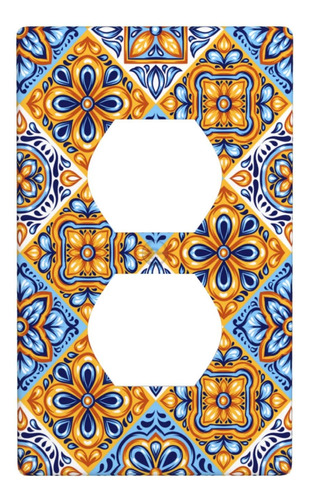Azulejo Mexicano Duplex Cubierta Toma Corriente Para Decorar