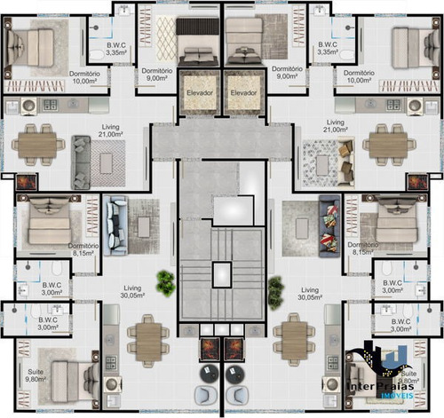 Imagem 10 de 10 de Apartamento Padrão Com 2 Quartos No Monte Horebe - 555996-v