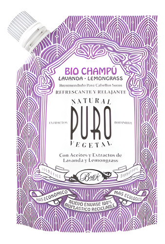 Sachet Bio Champu Lavanda Lemongrass Cabellos Secos Botik