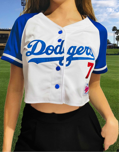 Jersey Ombliguera Para Dama Béisbol