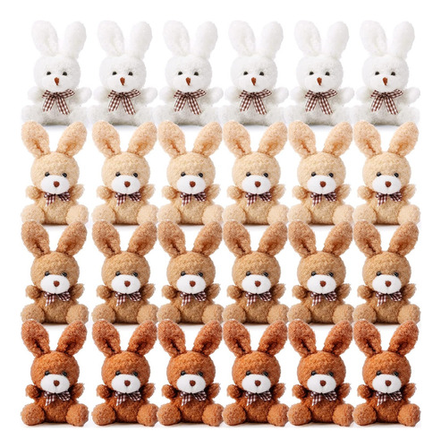 Conjunto De 24 Conejitos De Peluche Sotiff, Tamaño Pequeño