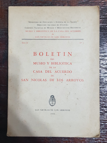 Boletín Del Museo Y Biblioteca De San Nicolás De Los Arroyos (Usado)