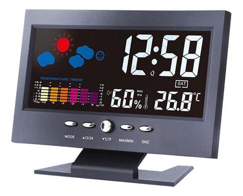 Reloj Despertador Digital Led Velador Con Sensor Temperatura