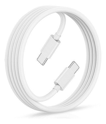 Cable De Datos Usb Tipo C A Tipo C Pd 60w De 3 Metros Blanco