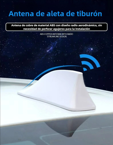 Antena Aleta De Tiburón Funcional Para Radio Universal De Au