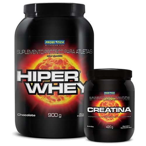 Hiper Whey 900g + Creatina 420g - Probiótica