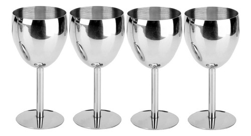 4pcs Stainless Steel Red Wine Glass Tumbler