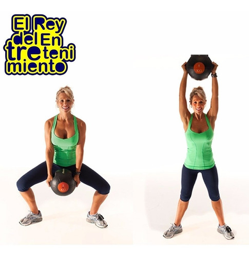 Imagen 7 de 7 de Balón Medicinal 5kg Medicine Ball Pelota C/ Peso - El Rey