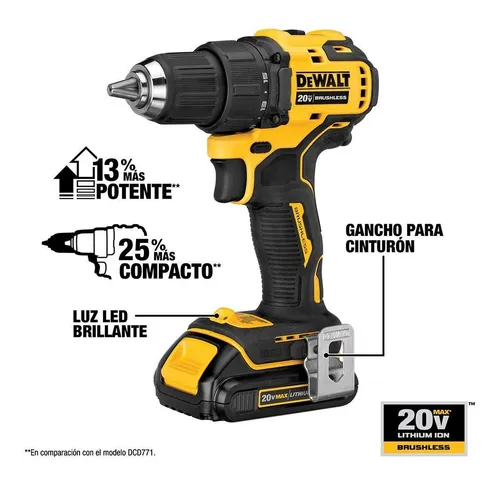 Combo Taladro atornillador 20v Max Atomic 2bat Dewalt Color