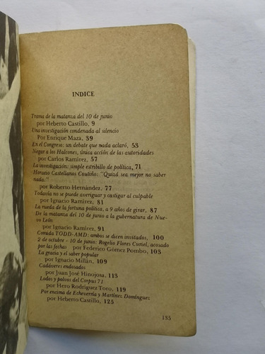 La Investigación (acontecimientos Del 10 De Junio De 1971) (Usado)