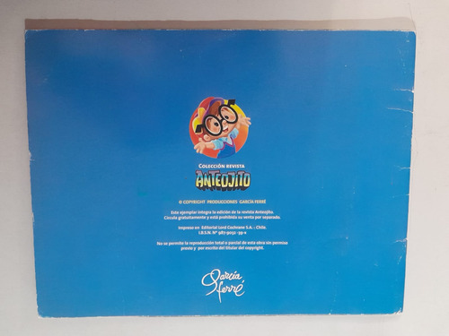 Álbum De Figuritas Anteojito Y Antifaz Excelente (Usado)