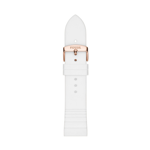 Pulso Para Reloj De Mujer De 22mm En Silicona  Color Blanco