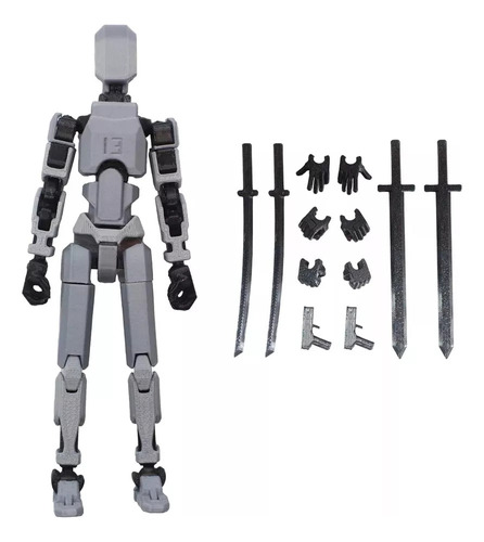 Figura Lucky Dummy T13, Robot Multiarticulado Impreso En 3d