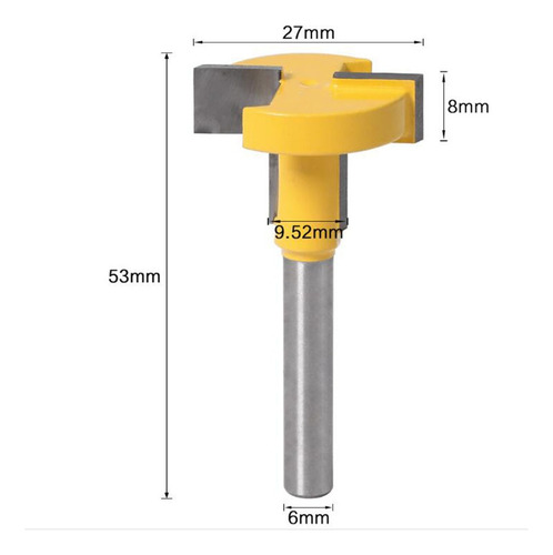 5 X Brocas De Carburo De Corte De Vástago De 6 Mm Tipo T