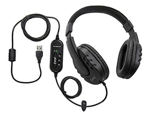 Auriculares Transcripción Ecs Wordmaster Deluxe Overhead Usb