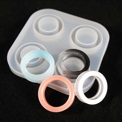 Imagen 2 de 4 de Molde Silicona Resina Joyeria Anillo Set Mediano