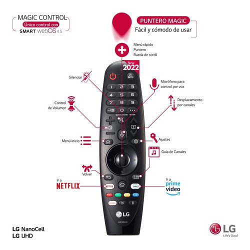 Imagen 3 de 3 de Control Remoto LG Tv Magic Remote Mr20ga
