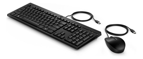 Combo Hp Teclado Y Mouse Alámbrico 225 Cable Usb-a