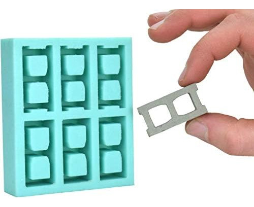 Molde De Bloque De Cemento Miniatura, Silicona (escal