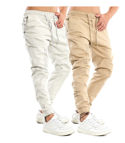 Kit Calça Jeans Masculina Com Lycra Elastano Punho Jogger 