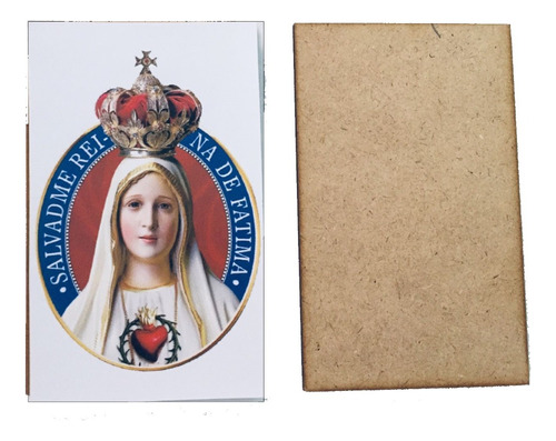 1 Cuadro De Nuestra Señora De Fatima 8.5x14cm (vm814)