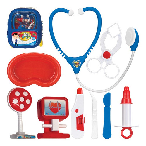 Maleta Médico Boy Infantil Com Acessório Kit Médico Menino