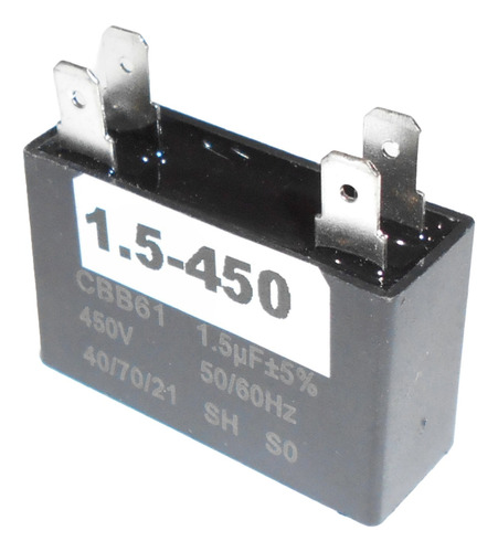 Capacitor Para Condensador Minisplit 1.5 Uf 450vac 