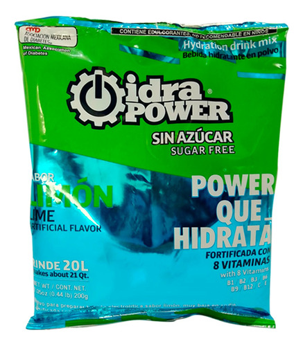 Idrapower Con 1 Sobre 200 G. Sin Azúcar 20 L C/u 