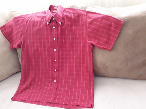 Camisa Hombre Manga Corta Talla M, Fariani Italy, Algodon!!