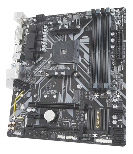 Imagen 3 de 5 de Tarjeta Madre Gigabyte B450 Ds3h (amd)