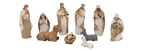 Set De Natividad Resina - Real Life, Decoración Religiosa.